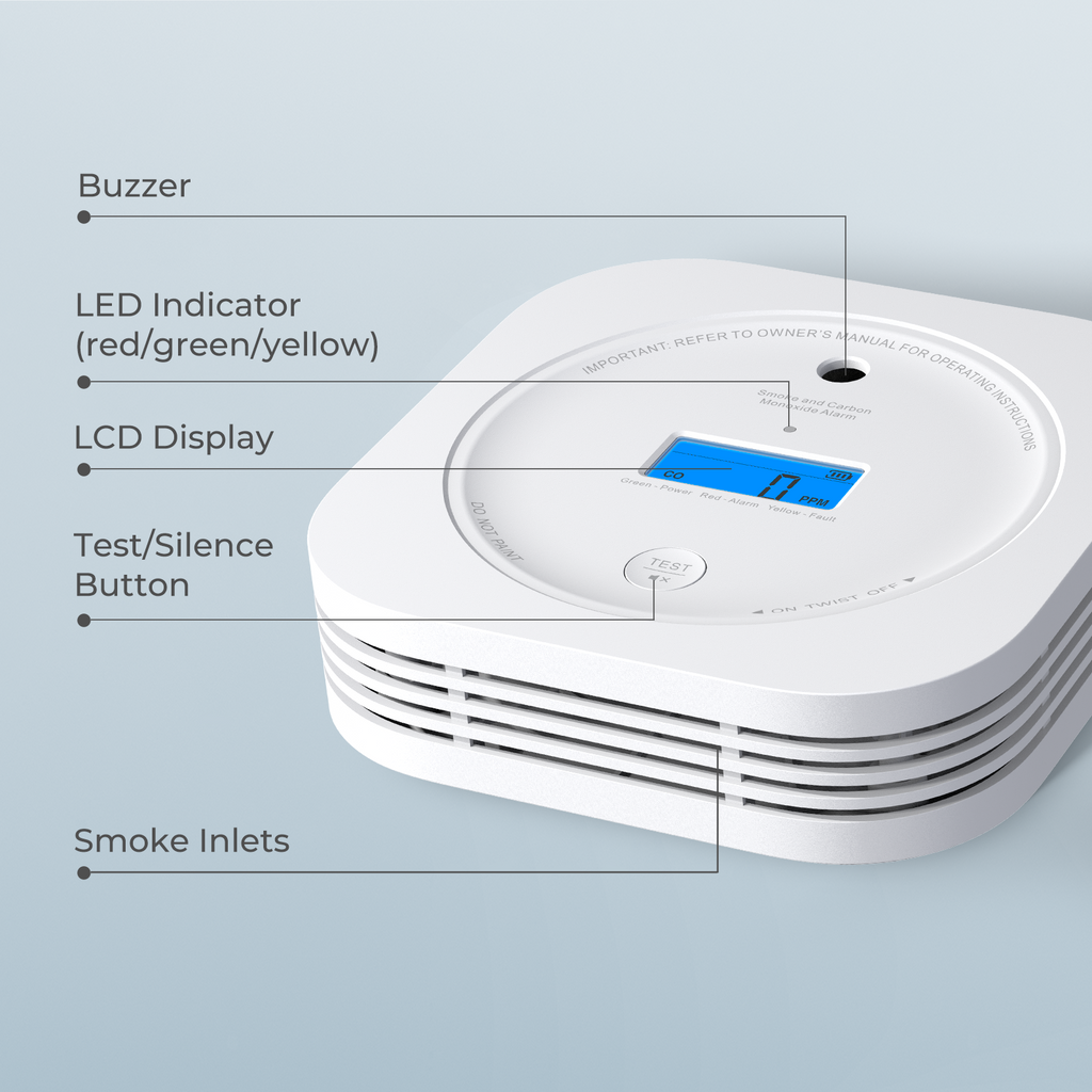 AEGISLINK Smoke and Carbon Monoxide Alarm, 10-Year Lifespan, SC200, 1-Pack
