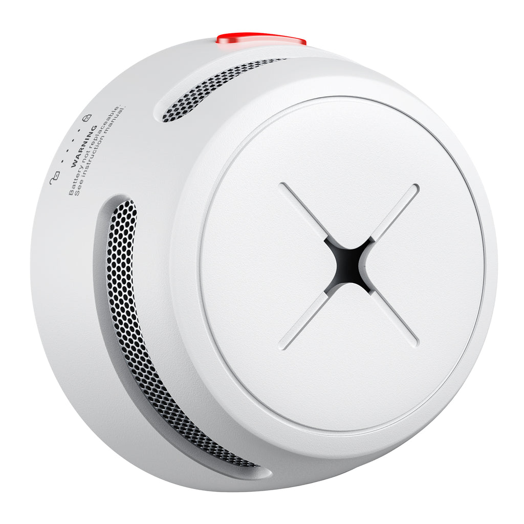 Rauchmelder 1er Set, AEGISLINK 10-Jahres Batterie Mini photoelektrischer Feuermelder, Brandmelder mit Test-/Stummschalt-Taste, Schwacher Batterie Warnung, S500