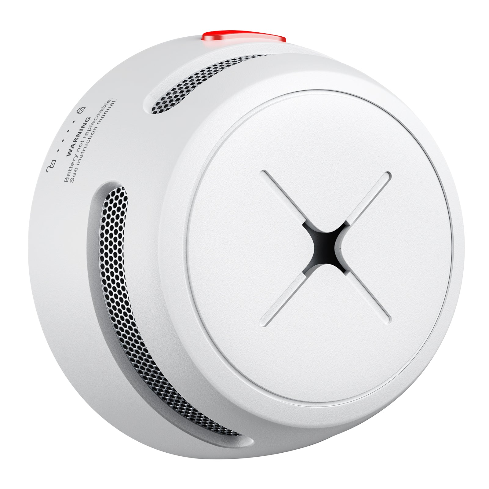 Rauchmelder 1er Set, AEGISLINK 10-Jahres Batterie Mini photoelektrischer Feuermelder, Brandmelder mit Test-/Stummschalt-Taste, Schwacher Batterie Warnung, S500