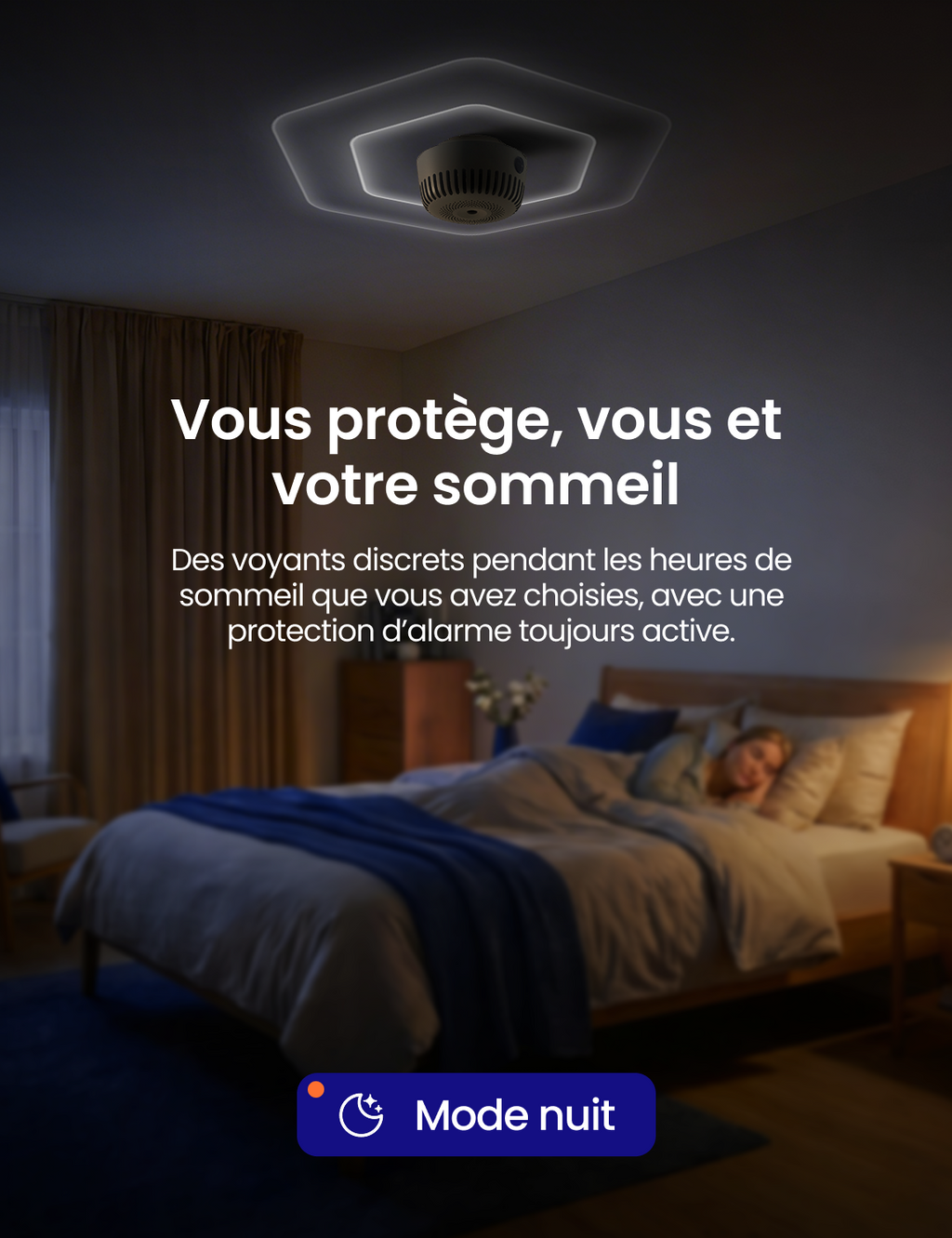 AEGISLINK Détecteur de fumée Connecté avec Pad Magnétique, ASW-iR, 1 Pièce